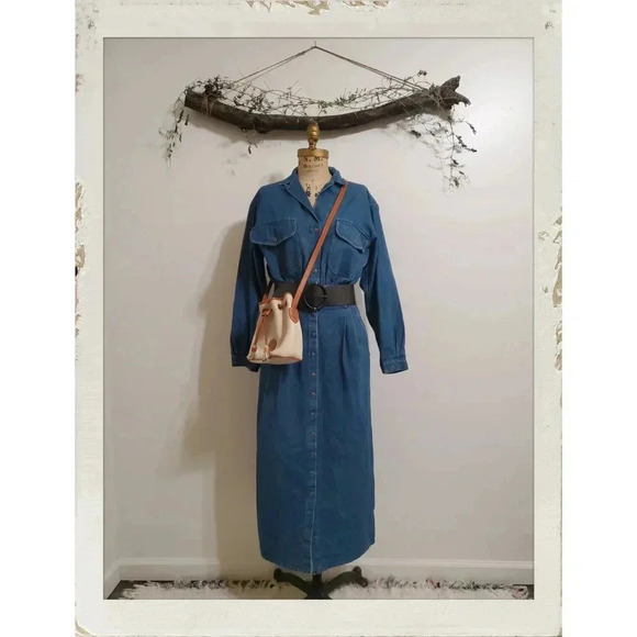 Dooney Bourke | Vintage Tan Bone Mini Drawstring Bucket Crossbody Bag - Picture 2 of 5